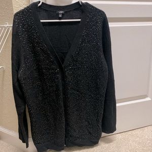 Talbots XL black sequin sweater